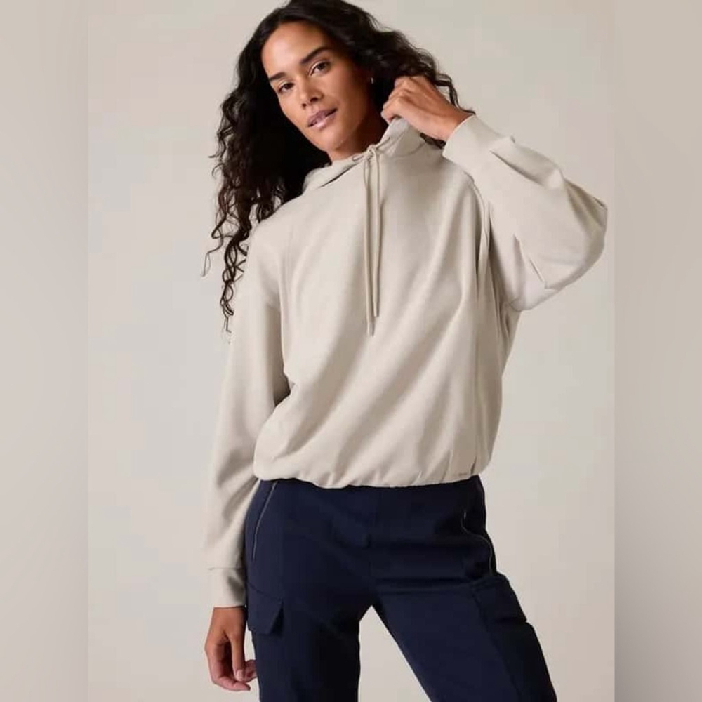 Athleta seasoft bubble hem hoodie size xs color abalone - Picture 1 of 5
